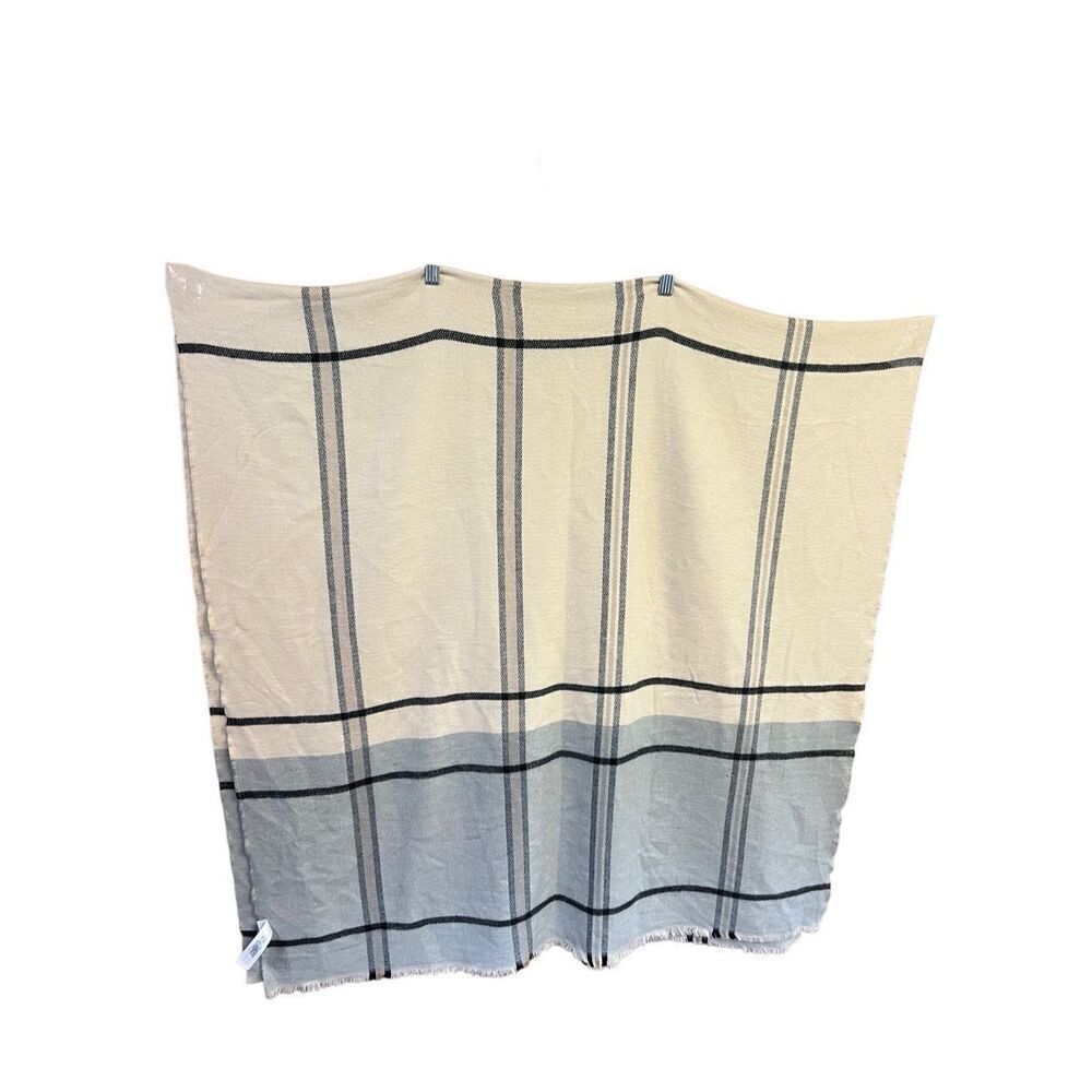 Primark scarf Sz 37/74 Beige, Black, Gray NWOT